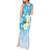 Personalized Guam Chamorro Tank Maxi Dress Turtles and Guasali Flowers