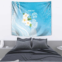 Personalized Guam Chamorro Tapestry Turtles and Guasali Flowers LT7 - Polynesian Pride