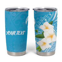 Personalized Guam Chamorro Tumbler Cup Turtles and Guasali Flowers LT7 Turquoise - Polynesian Pride