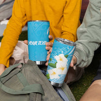 Personalized Guam Chamorro Tumbler Cup Turtles and Guasali Flowers LT7 - Polynesian Pride