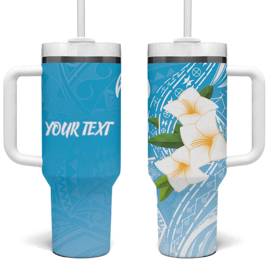 Personalized Guam Chamorro Tumbler With Handle Turtles and Guasali Flowers LT7 One Size: 40 oz Turquoise - Polynesian Pride