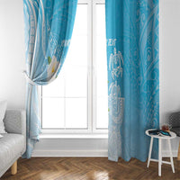 Personalized Guam Chamorro Window Curtain Turtles and Guasali Flowers LT7 - Polynesian Pride