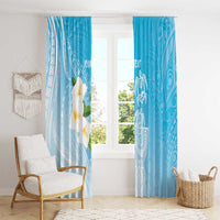 Personalized Guam Chamorro Window Curtain Turtles and Guasali Flowers LT7 - Polynesian Pride