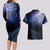 New Zealand Aotearoa Matariki Couples Matching Long Sleeve Bodycon Dress and Hawaiian Shirt Starry Silver Fern