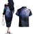 New Zealand Aotearoa Matariki Couples Matching Off The Shoulder Long Sleeve Dress and Hawaiian Shirt Starry Silver Fern