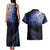 New Zealand Aotearoa Matariki Couples Matching Tank Maxi Dress and Hawaiian Shirt Starry Silver Fern