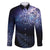 New Zealand Aotearoa Matariki Family Matching Off The Shoulder Long Sleeve Dress and Hawaiian Shirt Starry Silver Fern