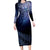 New Zealand Aotearoa Matariki Long Sleeve Bodycon Dress Starry Silver Fern