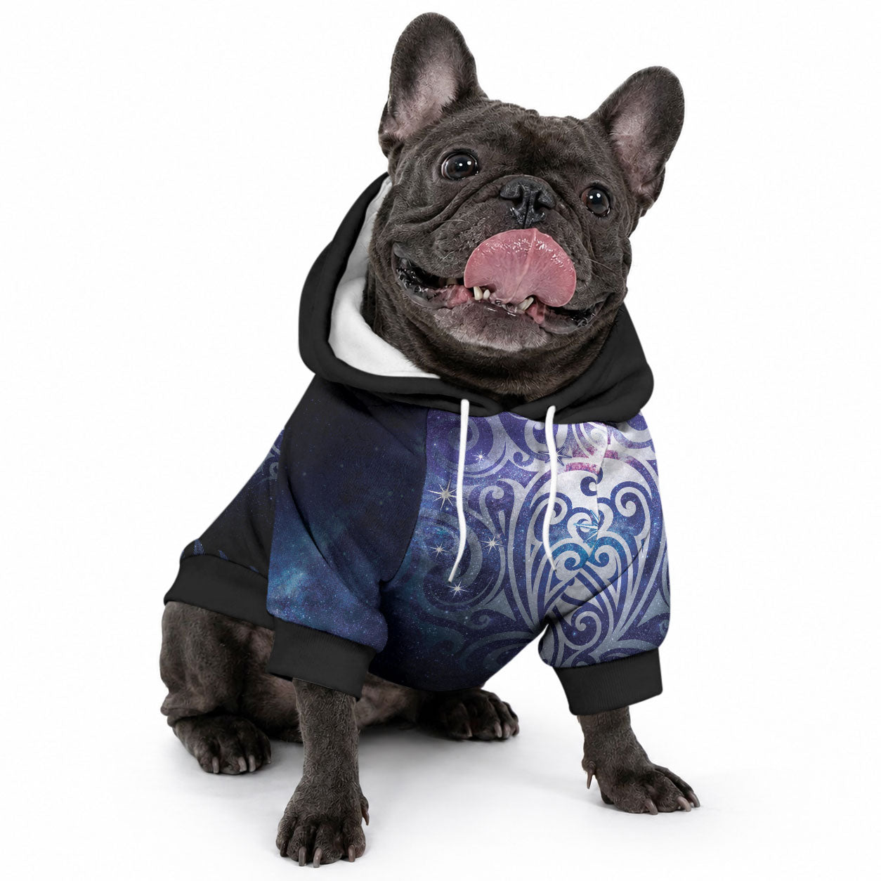 New Zealand Aotearoa Matariki Pet Hoodie Starry Silver Fern LT7 - Polynesian Pride