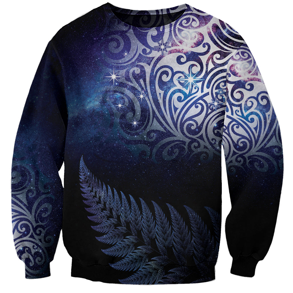 New Zealand Aotearoa Matariki Sweatshirt Starry Silver Fern