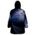 New Zealand Aotearoa Matariki Wearable Blanket Hoodie Starry Silver Fern