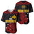 Personalised PNG Kumuls Rugby Baseball Jersey Motuan Mix Patterns LT7 Black - Polynesian Pride