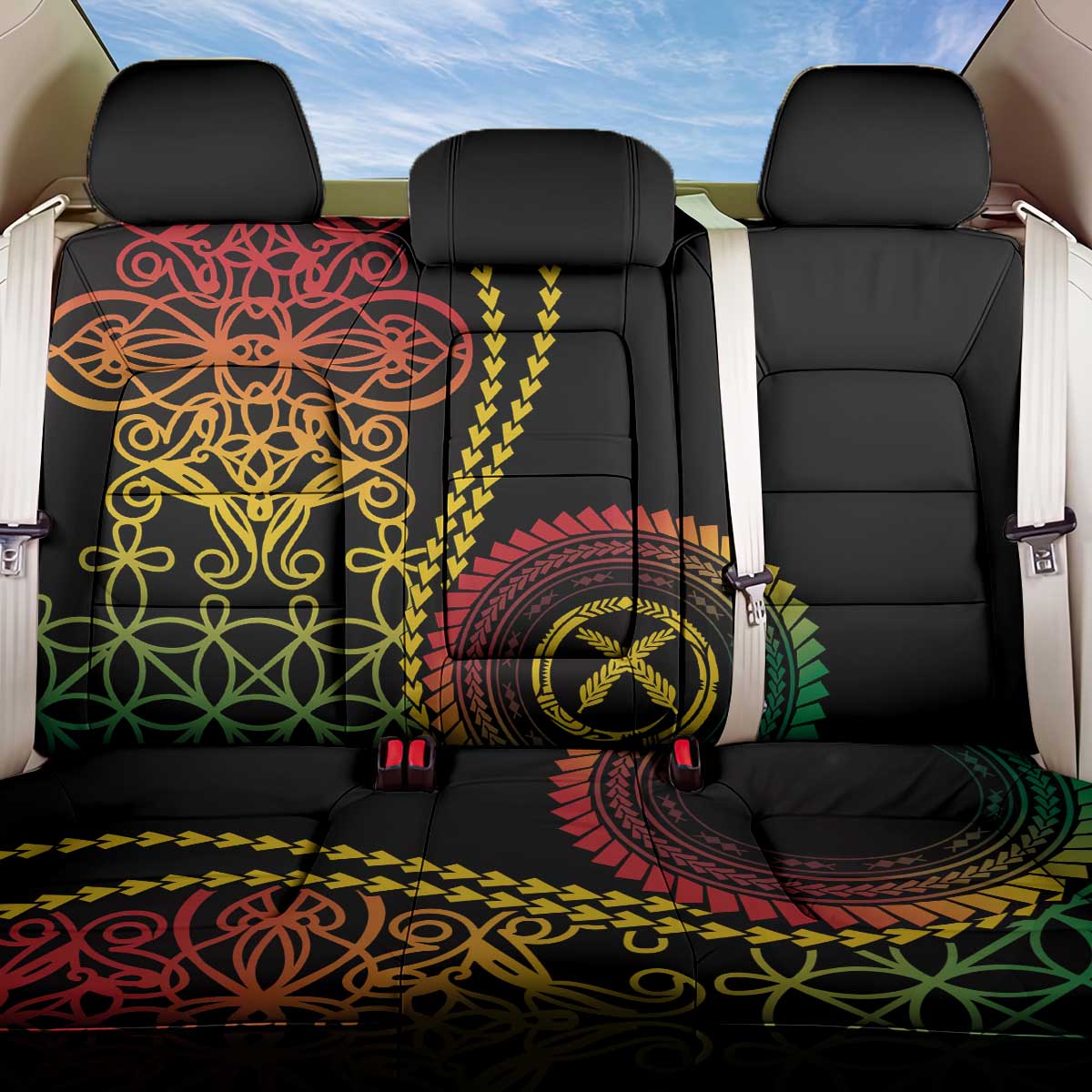Proudly Ni-Van Sandroing Inspired Classic Style Back Car Seat Cover LT7 One Size Colorful - Polynesian Pride