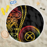 Proudly Ni-Van Sandroing Inspired Classic Style Beach Blanket LT7 One Size 150cm Colorful - Polynesian Pride