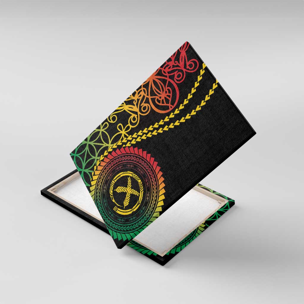 Proudly Ni-Van Sandroing Inspired Classic Style Canvas Wall Art LT7 With Frame Colorful - Polynesian Pride