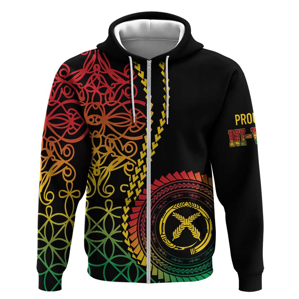Proudly Ni-Van Sandroing Inspired Classic Style Hoodie LT7 Zip Hoodie Colorful - Polynesian Pride
