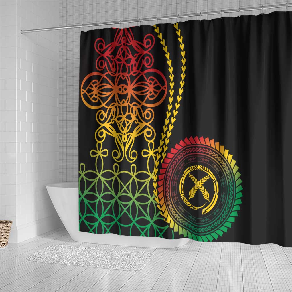 Proudly Ni-Van Sandroing Inspired Classic Style Shower Curtain LT7 - Polynesian Pride