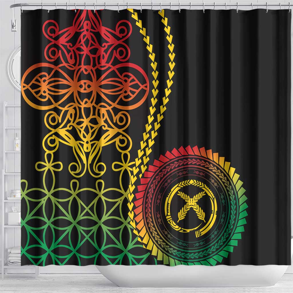 Proudly Ni-Van Sandroing Inspired Classic Style Shower Curtain LT7 - Polynesian Pride