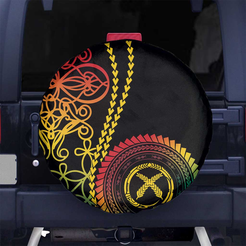 Proudly Ni-Van Sandroing Inspired Classic Style Spare Tire Cover LT7 No hole Colorful - Polynesian Pride