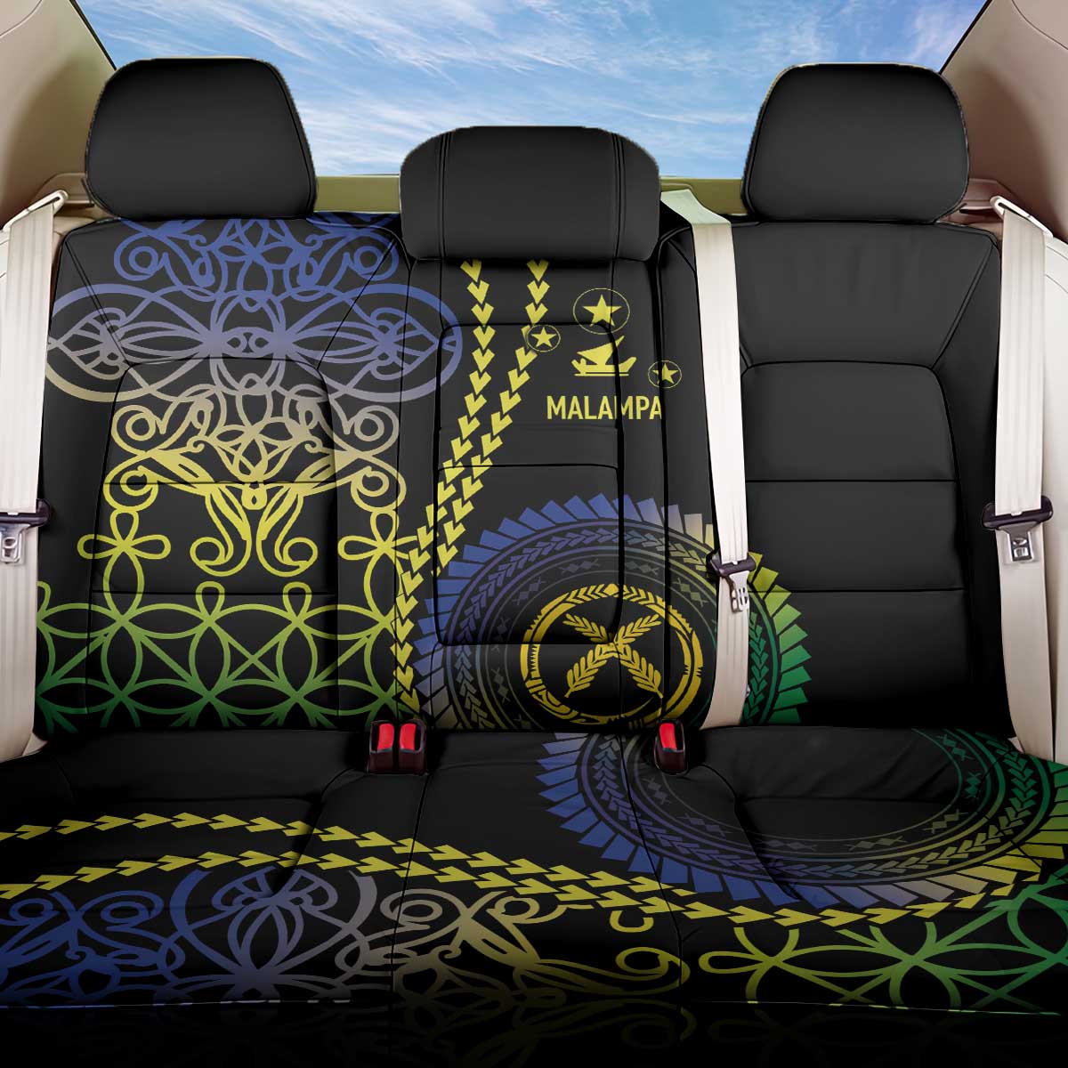 Proudly Ni-Van Sandroing Inspired Back Car Seat Cover Malampa Classic Style LT7 One Size Colorful - Polynesian Pride
