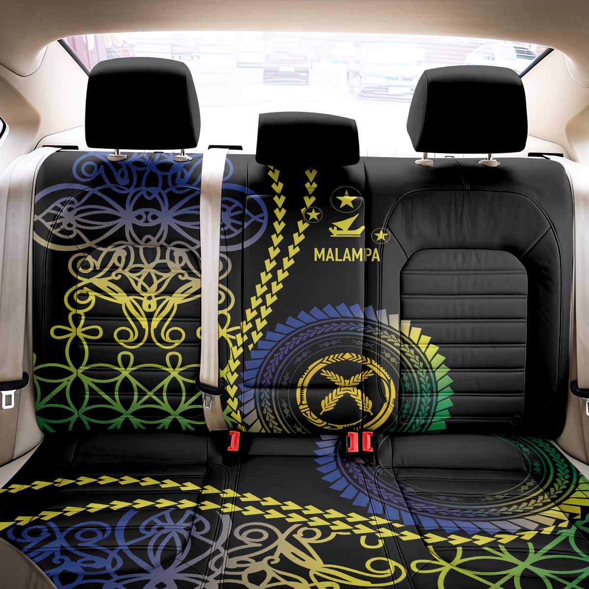 Proudly Ni-Van Sandroing Inspired Back Car Seat Cover Malampa Classic Style LT7 - Polynesian Pride
