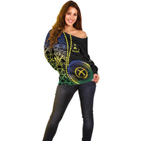 Proudly Ni-Van Sandroing Inspired Off Shoulder Sweater Malampa Classic Style LT7 - Polynesian Pride