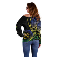 Proudly Ni-Van Sandroing Inspired Off Shoulder Sweater Malampa Classic Style LT7 - Polynesian Pride