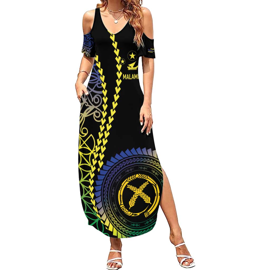 Proudly Ni-Van Sandroing Inspired Summer Maxi Dress Malampa Classic Style LT7 Women Colorful - Polynesian Pride