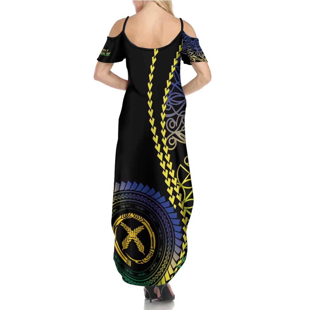 Proudly Ni-Van Sandroing Inspired Summer Maxi Dress Malampa Classic Style LT7 - Polynesian Pride