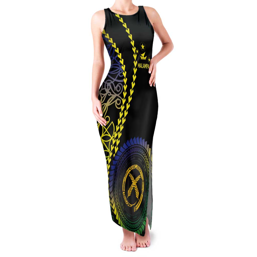 Proudly Ni-Van Sandroing Inspired Tank Maxi Dress Malampa Classic Style LT7 Women Colorful - Polynesian Pride