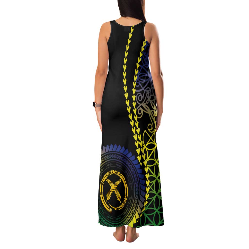 Proudly Ni-Van Sandroing Inspired Tank Maxi Dress Malampa Classic Style LT7 - Polynesian Pride
