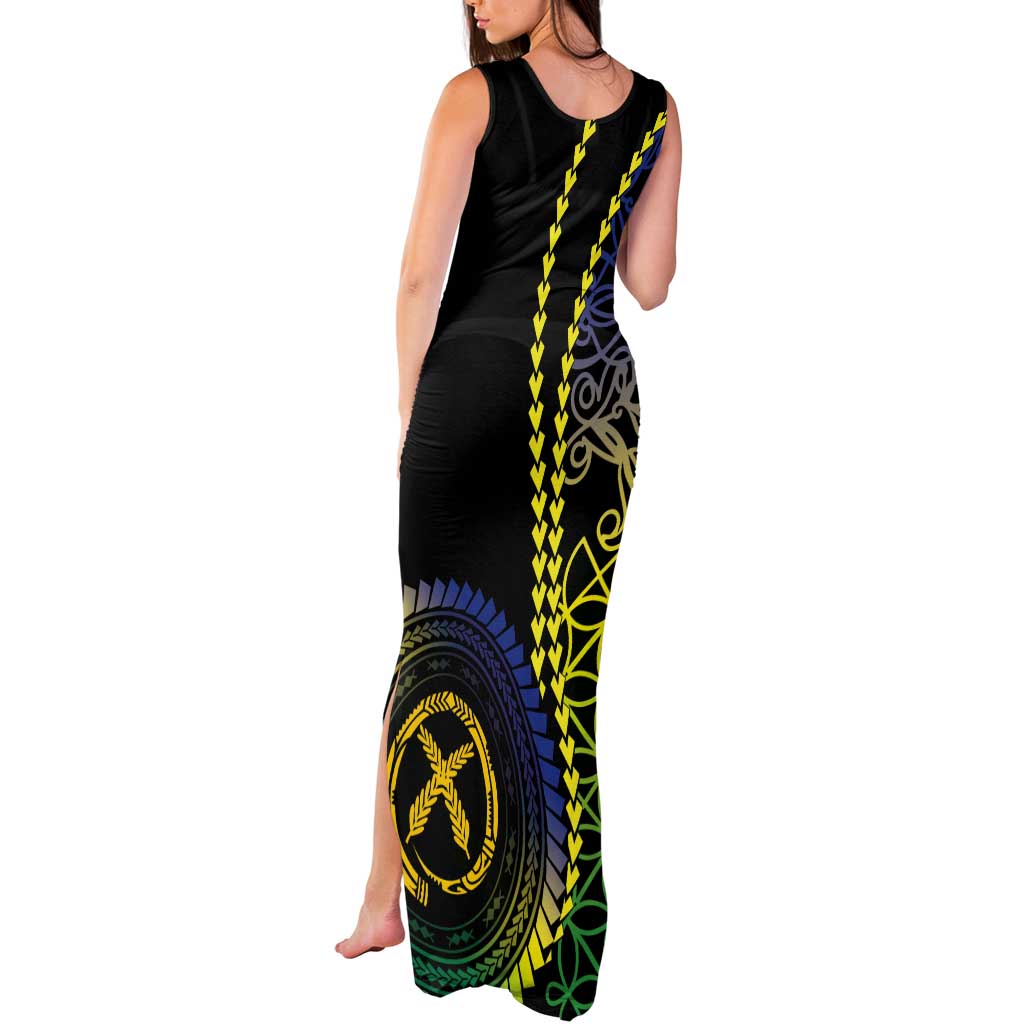 Proudly Ni-Van Sandroing Inspired Tank Maxi Dress Malampa Classic Style LT7 - Polynesian Pride