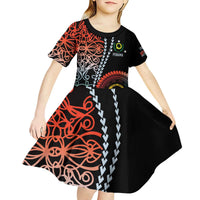 Proudly Ni-Van Sandroing Inspired Kid Short Sleeve Dress Penama Classic Style LT7 - Polynesian Pride