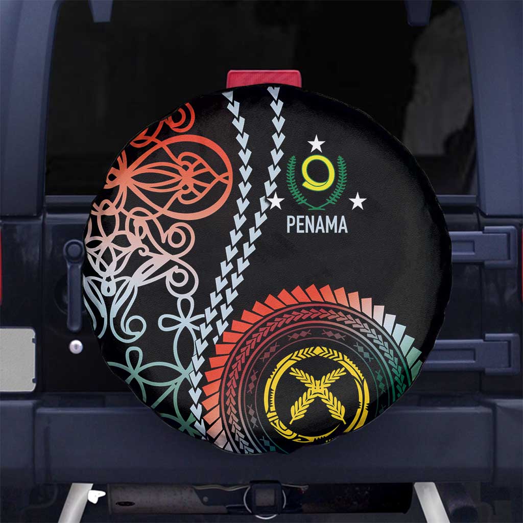 Proudly Ni-Van Sandroing Inspired Spare Tire Cover Penama Classic Style LT7 No hole Colorful - Polynesian Pride
