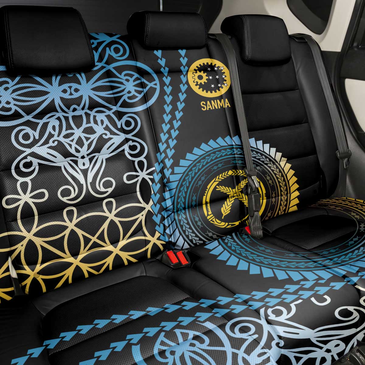 Proudly Ni-Van Sandroing Inspired Back Car Seat Cover Sanma Classic Style LT7 - Polynesian Pride
