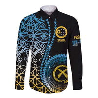 Proudly Ni-Van Sandroing Inspired Long Sleeve Button Shirt Sanma Classic Style LT7 Unisex Colorful - Polynesian Pride