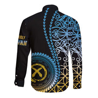 Proudly Ni-Van Sandroing Inspired Long Sleeve Button Shirt Sanma Classic Style LT7 - Polynesian Pride