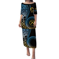 Proudly Ni-Van Sandroing Inspired Puletasi Sanma Classic Style LT7 Long Dress Colorful - Polynesian Pride