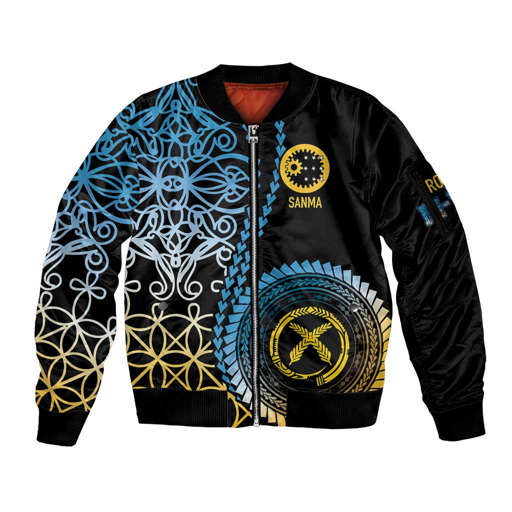 Proudly Ni-Van Sandroing Inspired Sleeve Zip Bomber Jacket Sanma Classic Style LT7 Unisex Colorful - Polynesian Pride