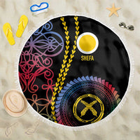 Proudly Ni-Van Sandroing Inspired Beach Blanket Shefa Classic Style LT7 One Size 150cm Colorful - Polynesian Pride