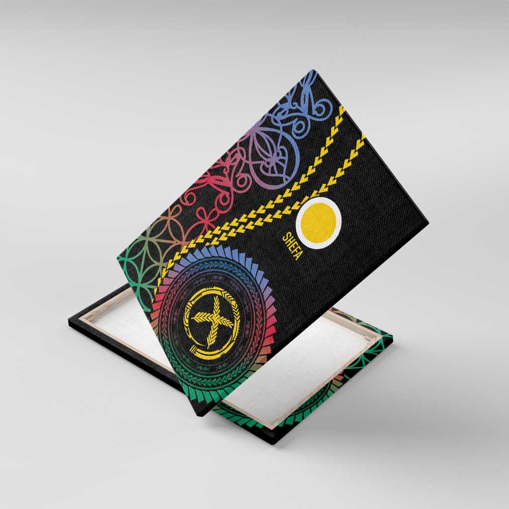 Proudly Ni-Van Sandroing Inspired Canvas Wall Art Shefa Classic Style LT7 With Frame Colorful - Polynesian Pride