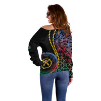 Proudly Ni-Van Sandroing Inspired Off Shoulder Sweater Shefa Classic Style LT7 - Polynesian Pride