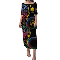 Proudly Ni-Van Sandroing Inspired Puletasi Shefa Classic Style LT7 Long Dress Colorful - Polynesian Pride
