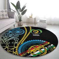 Proudly Ni-Van Sandroing Inspired Round Carpet Torba Classic Style LT7 - Polynesian Pride