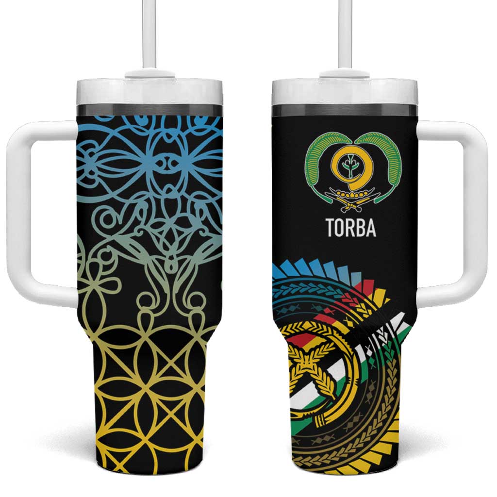 Proudly Ni-Van Sandroing Inspired Tumbler With Handle Torba Classic Style LT7 One Size: 40 oz Colorful - Polynesian Pride