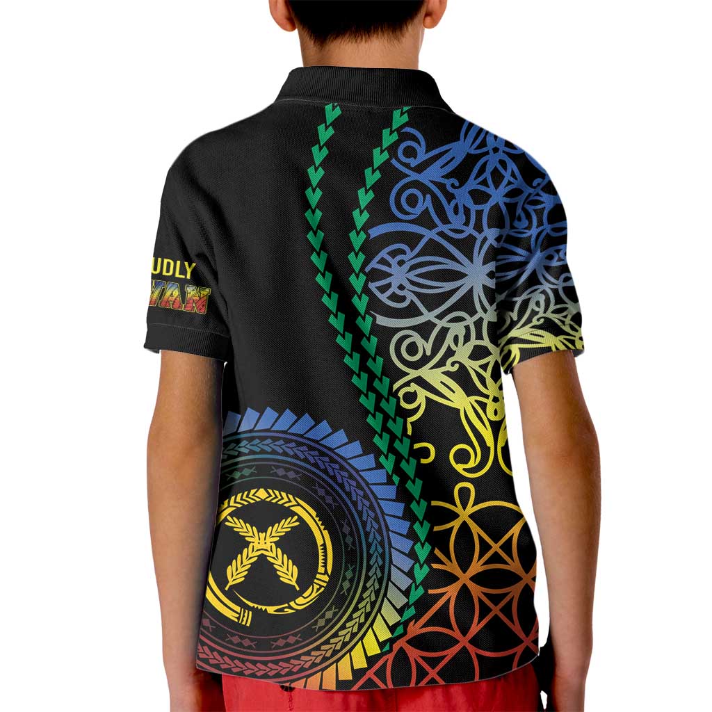 Proudly Ni-Van Sandroing Inspired Kid Polo Shirt Tafea Classic Style LT7 - Polynesian Pride