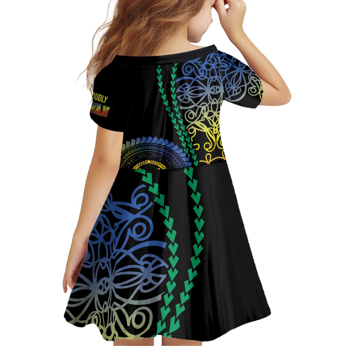 Proudly Ni-Van Sandroing Inspired Kid Short Sleeve Dress Tafea Classic Style LT7 - Polynesian Pride