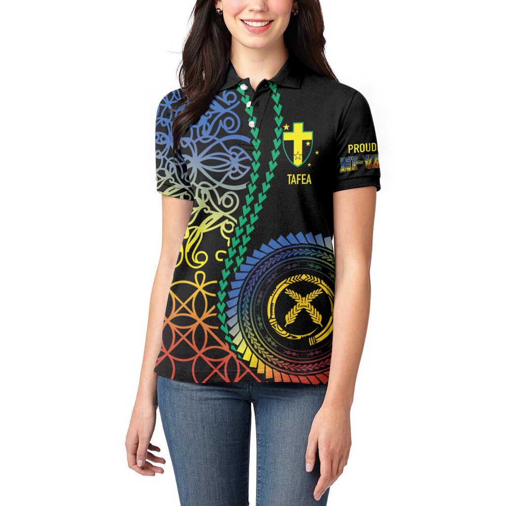 Proudly Ni-Van Sandroing Inspired Women Polo Shirt Tafea Classic Style LT7 - Polynesian Pride