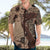 Bula Fiji Hawaiian Shirt Shark Tail Beige Masi Tapa