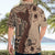 Bula Fiji Hawaiian Shirt Shark Tail Beige Masi Tapa